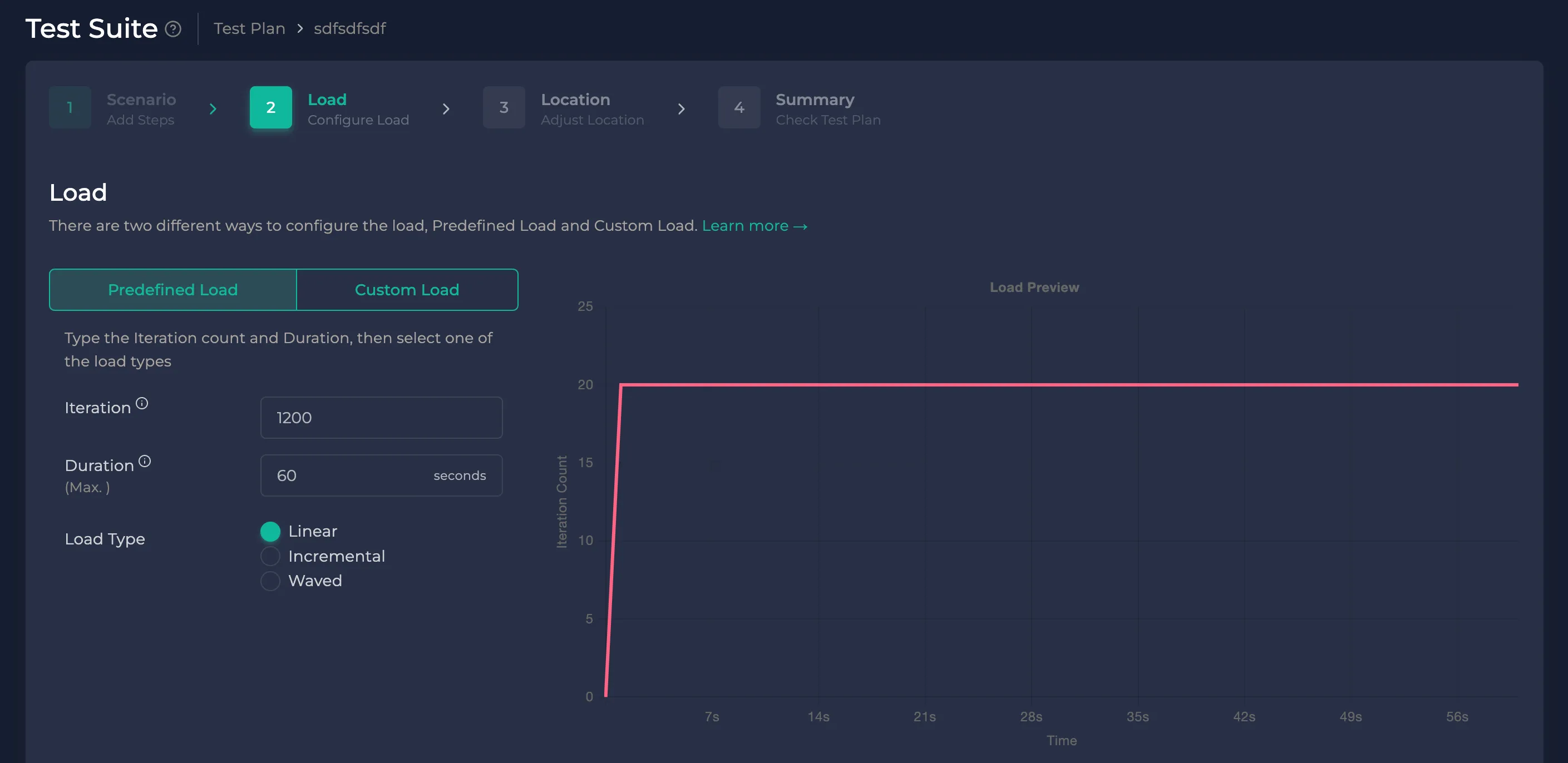 Predefined Load Selection